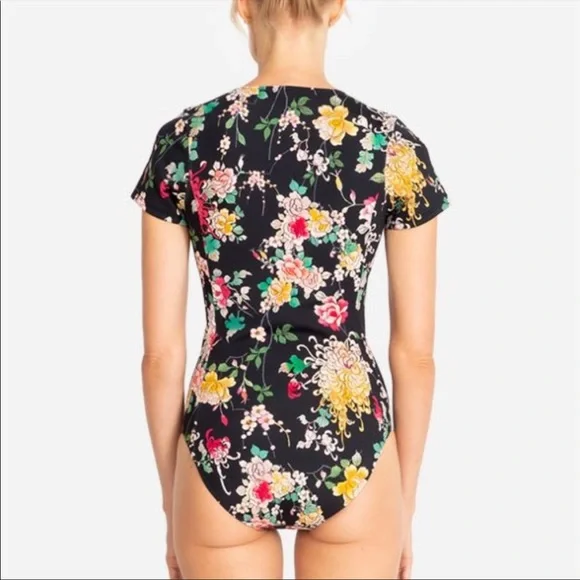 Johnny Was Mono Neoprene One Piece Swimsuit - Picture 5 of 9